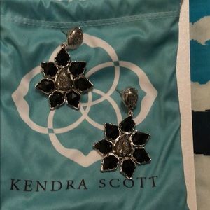 Kendra Scott black and silver earrings